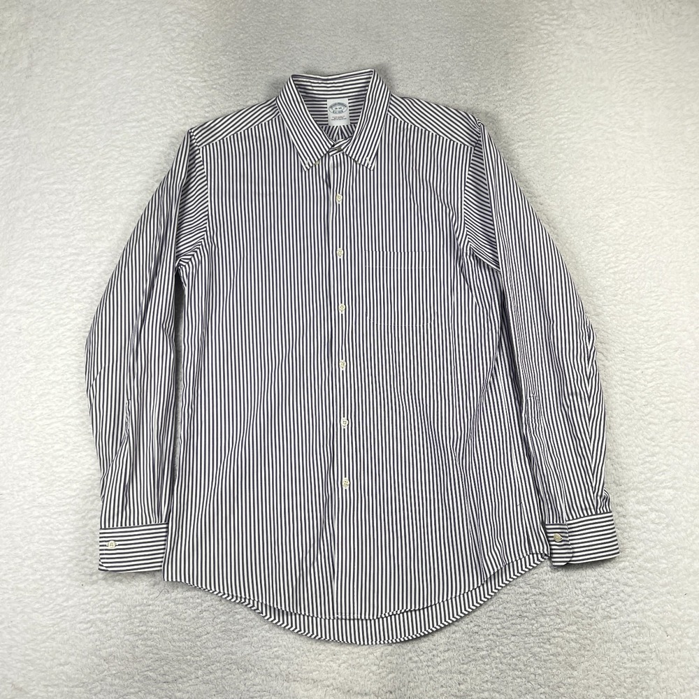 Brooks Brothers Men's 16-34 Purple Xtra Slim Long Sleeve Button Down Dress Shirt